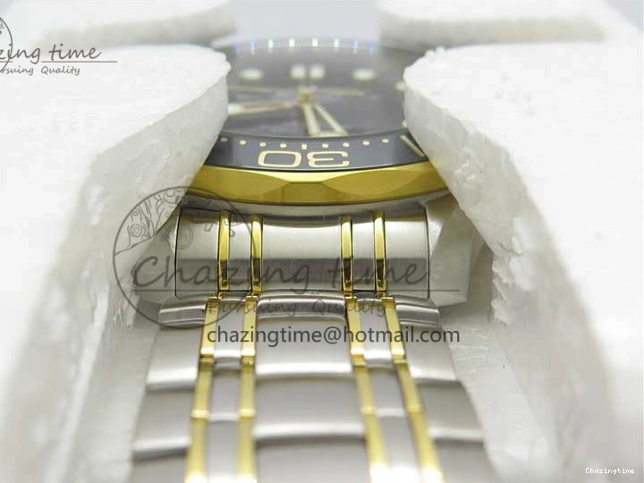 1103 MultiPurpose 2018 Seamaster Diver 300M SS YG VSF 1:1 Best Edition YG Bezel Black Dial on SS YG Bracelet A 7937